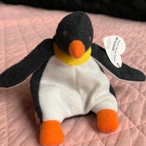 NWT - TY - Teenie Beanie Baby  - Original RARE WADDLE The Penguin - NWT